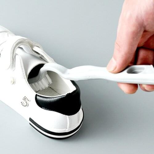 1Pcs Long Handle Double Face Soft Hair Shoe Scrub Shoe Brush Wash Basin Shoe Brush Household Cleaning Tool
