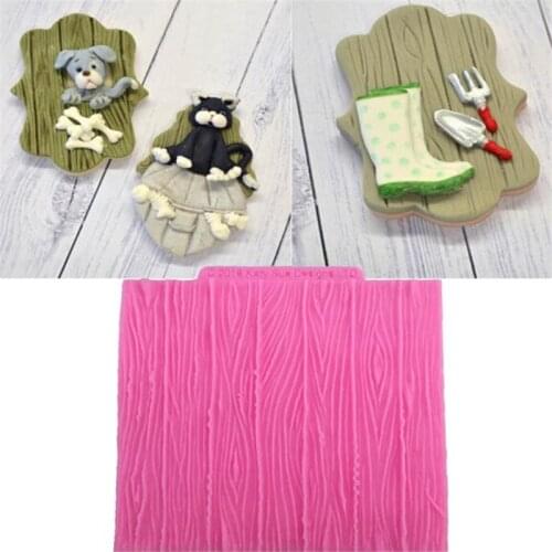1pc Tree Bark Texture Wood Pattern Mat Fondant Silicone Mould Cake Decoration Sugar Mold Baking Sugarcraft Chocolate Mold