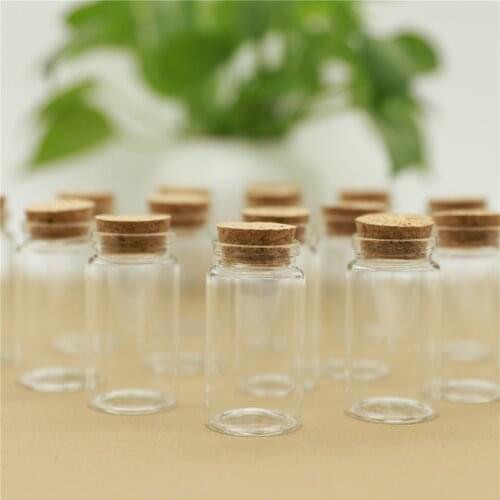 12pcs/lot DIY Mini Storage Bottles & Jars 37*70MM 50ML Test Tube Tiny Glass Bottle With Cork spice jar container