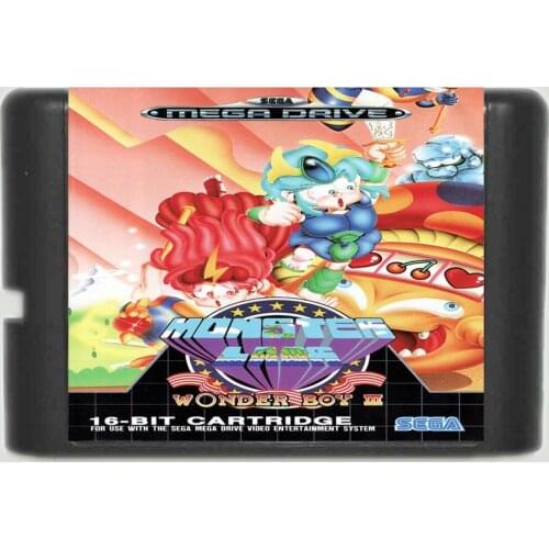 Wonderboy III 16 bit SEGA MD Game Card For Sega Mega Drive For Genesis