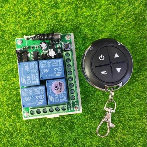 433mhz DC 12V 10A 4 channel RF switch Wireless Remote Control switch Electric car/motorcycle/headlamp horn transmitter
