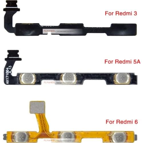 5pcs/lot Power Volume Control Side Button Switch Key Flex Cable For Xiaomi Redmi S2 3 3X 3S 4A 4X 5A 6A 7 5 Plus Note 5 6 Pro