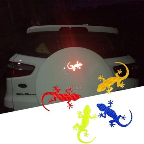 50pcs Car sticker reflectorized gecko warning sticker reflective car decoration car exterior accessories