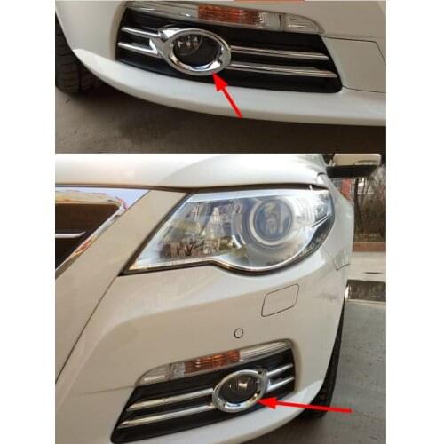 ABS Chrome Front Fog light Lamp Cover Trim for 2009-2012 PASSAT CC Car styling