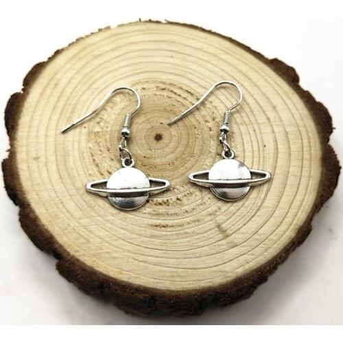 Handmade Antique Silver Color Saturn, planet, planet Pendants earring Womens earring Jewelry Gift