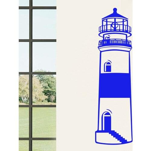 COCOPLAY Lighthouse Pattern Wall Sticker for Livingroom Decoration Accessories Vinyl Wall Decal Self-adhesive Art Design Sticker