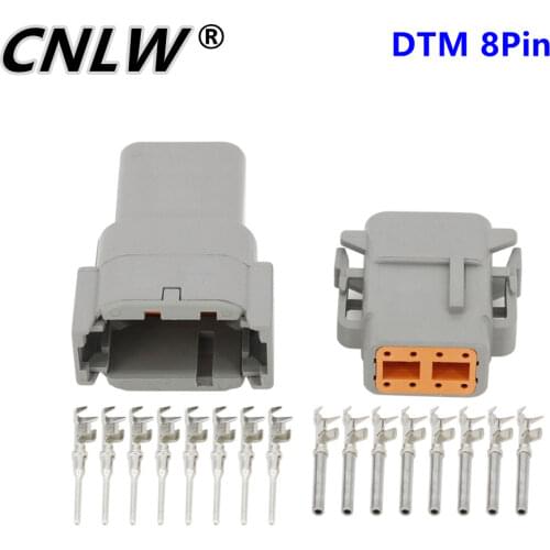 DTM 8 Pin Automotive connector Waterproof plug Sheath with terminal DTM04-8P/DTM06-8S