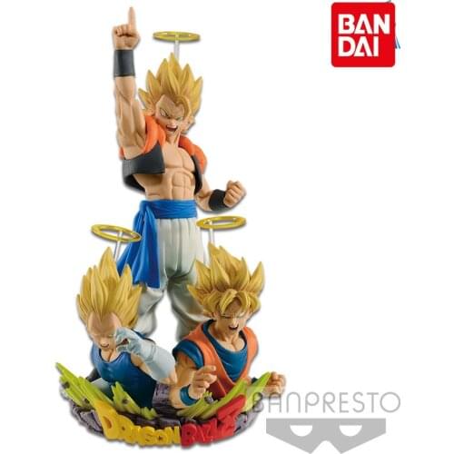Bandai Dragon Ball Anime Figure Figuration Gogeta Vegeta Son Goku Genuine Model Collection Ornaments Children Toys