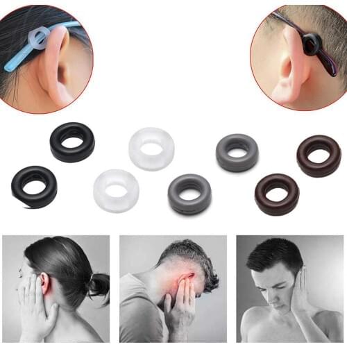 Eyeglass Temple Tips Sleeve Retainer Silicone Anti-slip Holder Elastic Comfort Glasses Ear Hook Mirror Leg Glasses Accessories