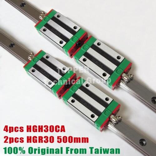 HIWIN HGH30CA linear slide block with 500mm guide rail HGR30 for CNC kit