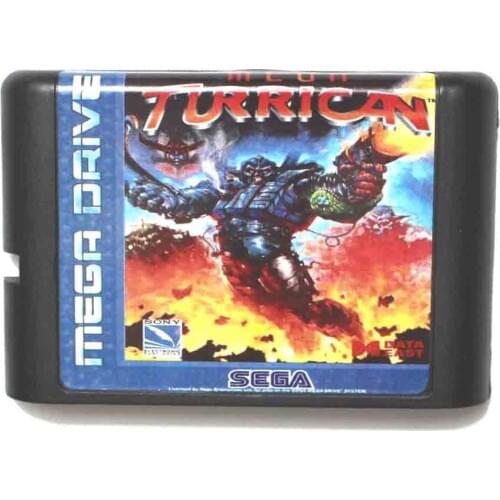Mega Turrican NTSC-USA 16 bit MD Game Card For Sega Mega Drive For Genesis