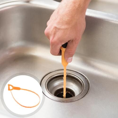 10pcs Drain Snake Hair Clog Remover Cleaning Tool Sink Pipeline Hook