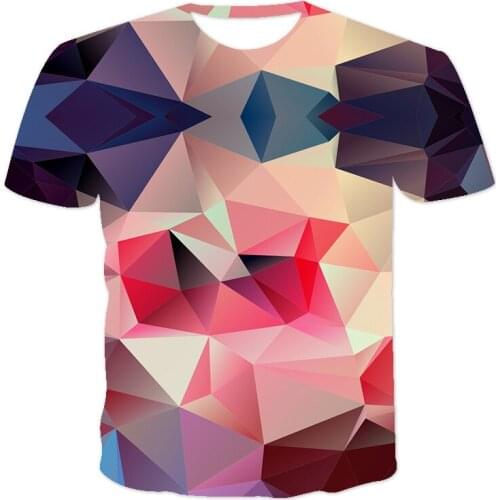 Summer Fashion Cool 3D Pattern Mens T-Shirts Printing Hip Hop Short Sleeve Oversized T Shirt Comfortable O-Neck Three-Way Tops