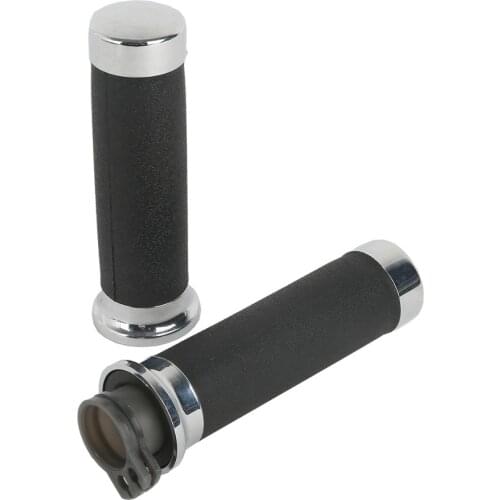 1" (25mm) Soft Rubber & Plastic Hand Grips Handle bar For Harley Yamaha Ducati Kawasaki NINJAZX9R ZX12R Honda CBR600RR CBR1000RR