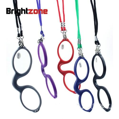 Brightzone New Portable Soft Silica Presbyopic Reading Vintage Diopter Round Clip On Glasses Sight Men Resin Comfortable Fashion