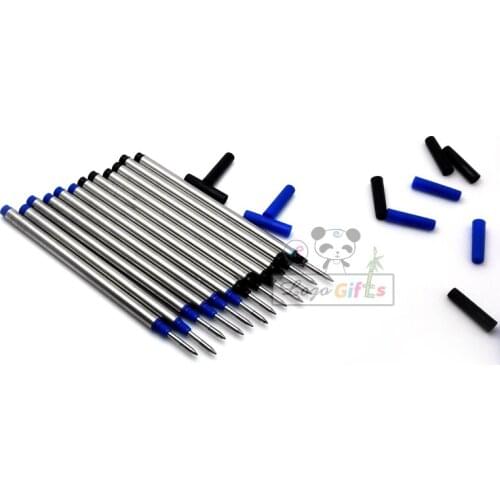 Great blue ink pen refill 0.5mm/0.7mm black and blue in stock 10pcs a lot wholesale price office supplies roller ball pen refill