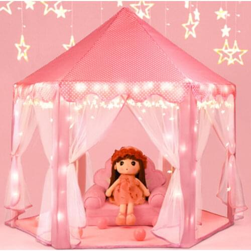 Portable Childrens Tent Princess Castle Kids Tent Toys for Girls Tipi Infantil Childrens House Vigvam Teepee Baby Tent Gifts