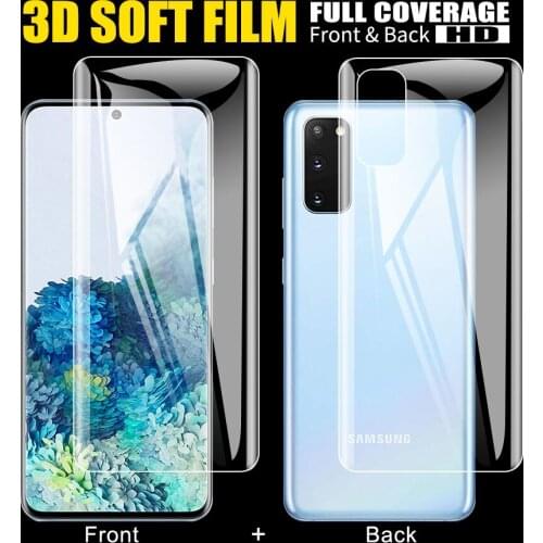 Front+Back 3D Screen Protector For Samsung Galaxy S21 S20 Note 20 Ultra 10 S10 S9 S8 Plus Full Cover Hydrogel Film