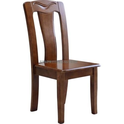 All Solid Wood Dining Chair Family Modern Simple Restaurant Back Stool New Chinese Hotel Log Dining Table Chair