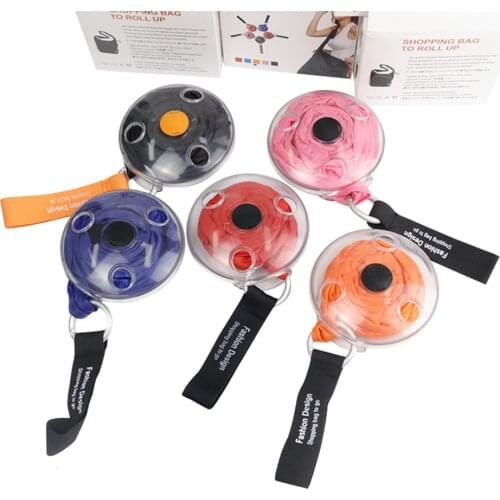 Portable Creative Telescopic Shopping Bag Reusable Eco Friendly & Carabiner