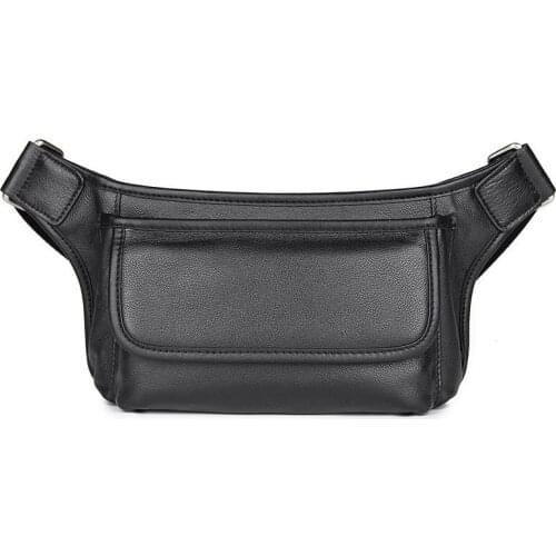 Top Grade Genuine Leather Waist Bag men Waist Pack Waist Bag Male Fanny Pack Belt Bag Men Women Waist Bag For Phone Pouch Bolso