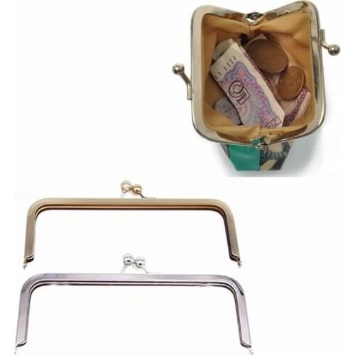 8 inch Bag Frame Bronze plated clutch purse frame without loops,kisslock closure handbag frame