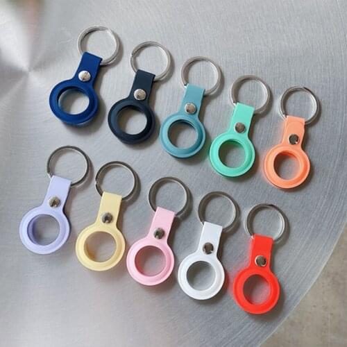 Silicone Protective Case For Airtags Cover Keychain Locator Tracker Protection Sleeve for Airtag Cases Smart Accessories