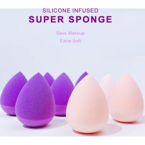 Silicone Infused Super Beauty Makeup Sponge - Save Makeup Ditch Germs Extra-Soft Makeup Sponge Blender