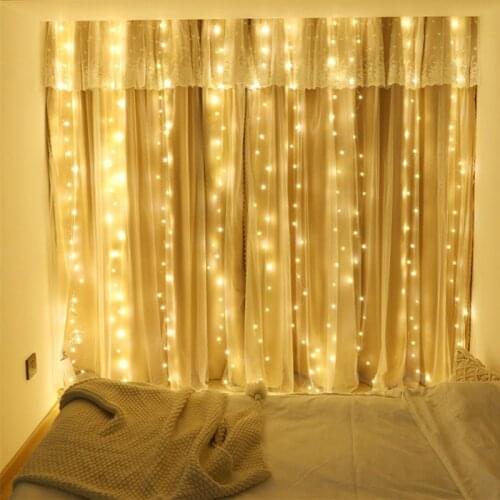 3M USB LED Curtain String Lights Garland Fairy Lights Christmas Decorations for Home Indoor Bedroom Navidad Decor Holiday Light