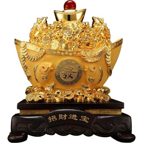 Good luck lucky gold ingot sculpture feng shui crafts opening gifts home decoration double gold toads bring good fortune