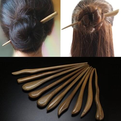 Vintage Hairwear Hair Sticks Beauty Wooden Hair Pins Accessory Elegent Classical Chinese Style Hairpins For Woman Jewelry