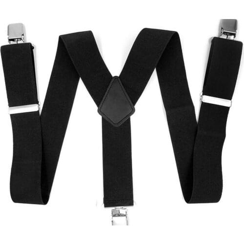 100pcs/lot New Fashion Gentles Mens Heavy Duty Durable Adjustable 50mm Wide Trouser Braces Elastic Suspenders