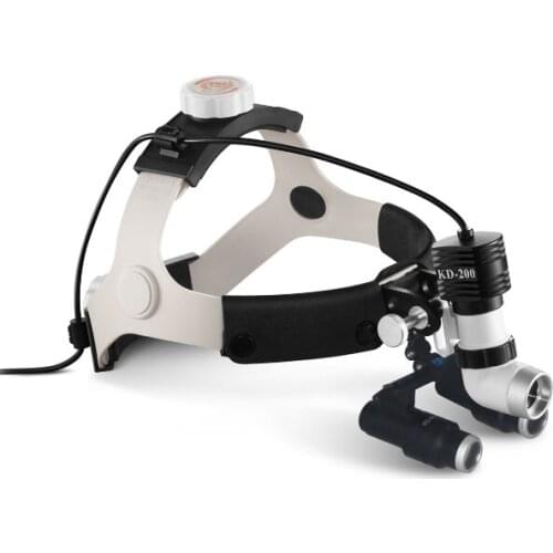 4X 5X 6X Surgical Kepler Magnifier with 3W AC/DC LED Head Light Binoclar Galileo Dental Loupe Magnifying Glasses with Headlamp