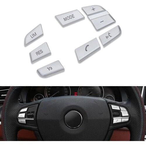 7pcs Car Styling Steering Wheel Button Switch Covers Trim for BMW 1 2 3 4 5 7 Series X1 X3 X5 F10 F20 F30 F34 F25 E70