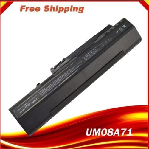 Black 11.1V 6 Cells battery UM08A31 For Acer Aspire One A110 A150 D150 D210 D250 ZG5 UM08A32 UM08A51 UM08A52 UM08A71 UM08A72