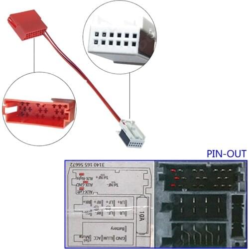 1 PCS Car AUX In Audio Input Cable Adapter For Volkswagen Sagitar Touran Golf 6 RCD310 RCD510 Radio Stereo Aux Wire Plug