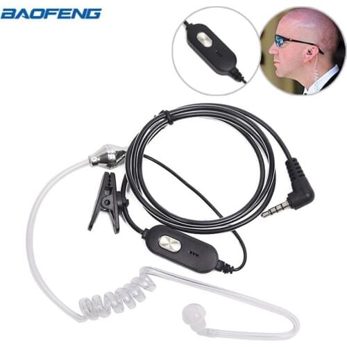 Baofeng BF-T1 PTT Mic Air Acoustic Tube Earpiece Headset For Baofeng BFT1 BF-T8 UV-3R Plus Walkie Talkie Two Way Radio