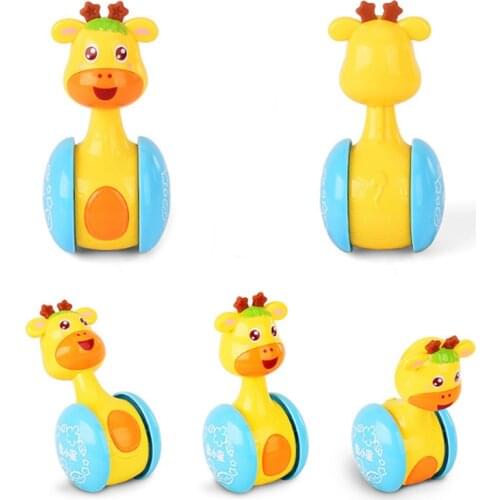 Baby Toys Baby Rattles Tumbler Doll Baby Toys Sweet Bell Music Roly-poly Learning Education Toys Gifts Baby Bell