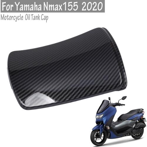 Motorcycle Scooter For Yamaha Nmax155 Nmax 155 2020 2021 Fuel Gas Oil Tank Cap Cover Carbon Fiber