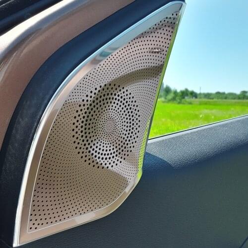 Stainless steel front door window triangle side mirrors panel decorative molding cover trims for Lada Xray and Cross