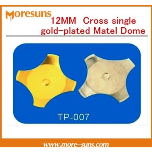 Free Ship 100pcc 12MM Cross Single gold-plated 300G/350G/380G Matel Dome,conductive switching element Metal Dome accessories