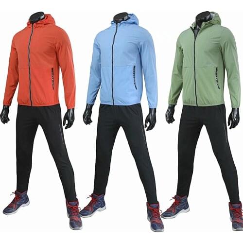 Running Jacket Long Sleeve Sports Hoodies Zipper Running Training Clothing Compression Men Gym Jogging Fitness Tops