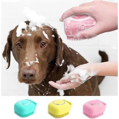 Bathroom Cat Bath Massage Gloves Pet Dog Grooming Brush Soft Safety Silicone Comb for Dogs Pet Accessories Mascotas Products