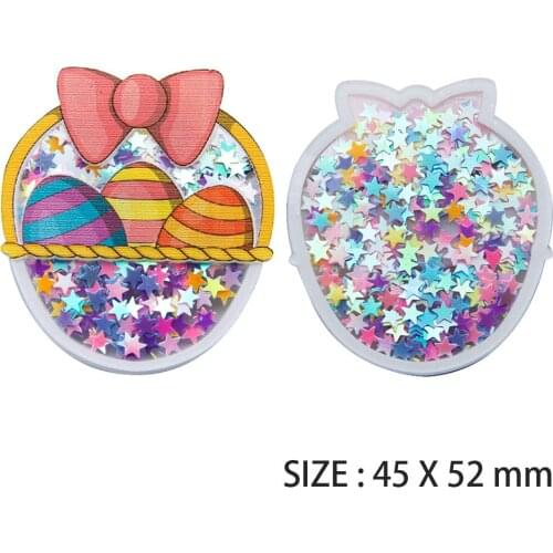 Cartooon Bear Easter Nesting Dolls Quicksand Acrylic Planar Resin DIY Bows Sequin Shakers For Gift Jewelry Accessories,5Yc18552