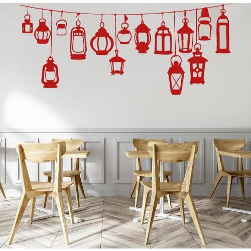 Lighting Wall Decal Abstract Decorative Street Lamp Kitchen Vinyl Sticker Resturant Festival Home Furnishing Decoration Z658