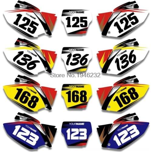 NICECNC Custom Number Plate Background Graphics Sticker & Decal Kit For Honda CRF450R CRF450 2007 CRF 450 450R
