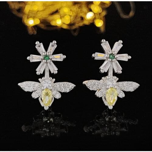 2021 new trendy gold silver color Galaxian Flowers earings for girl Christmas gift gift jewelry drop shipping moonso E5670
