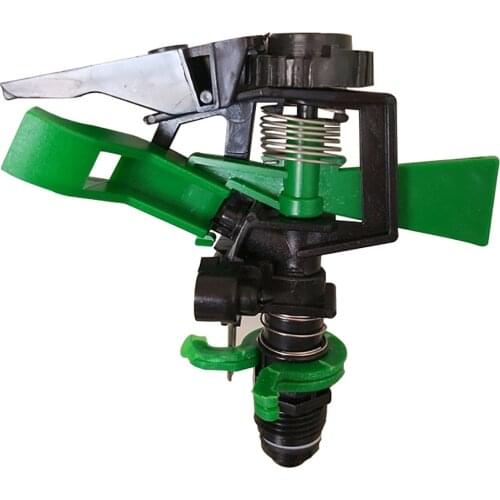 New Garden Metal Sprinkler Spike Lawn Grass 360 Degree Adjustable Rotating Water Nozzle Impulse Sprinkler For Irrigation System