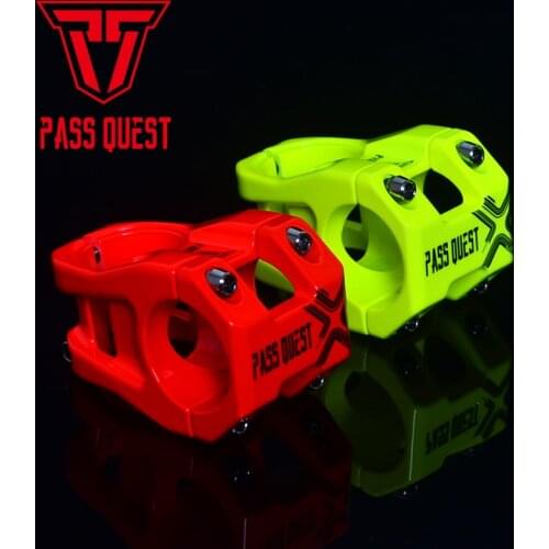 PASS QUEST Mountain Bicycle Stem Aluminum Alloy 0 degree L: 40MM Ultralight MTB Bike Stem Accessories Cycling Stems Part