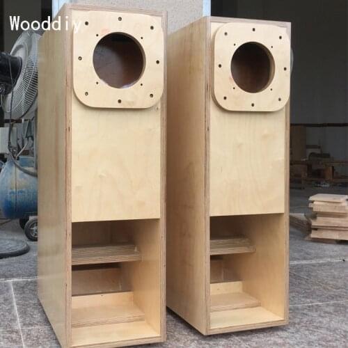 Wooddiy 6.5 Inch Speaker Empty Cabinet Fostex Fe166en Floor Box Labyrinth Full-range Labyrinth Structure One Way